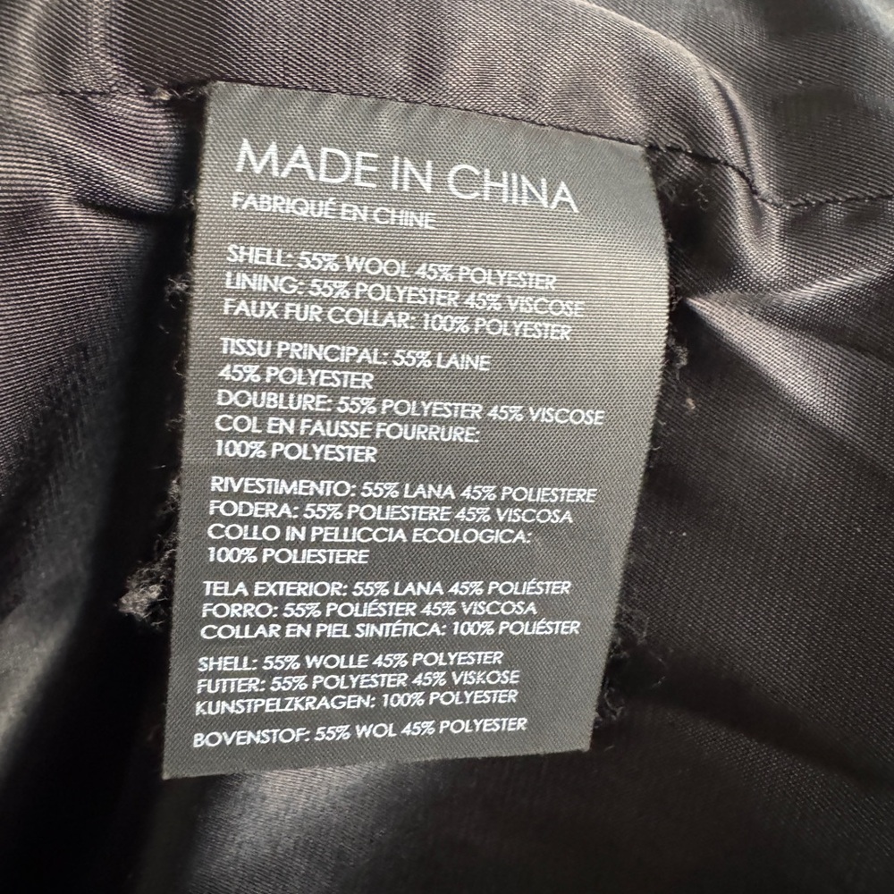 Club Monaco Black/Cream Jacket with Removable Collar - Picture 5 of 5